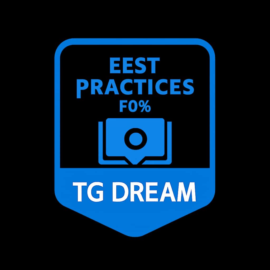 A badge design symbolizing guidance for TG Dream users.