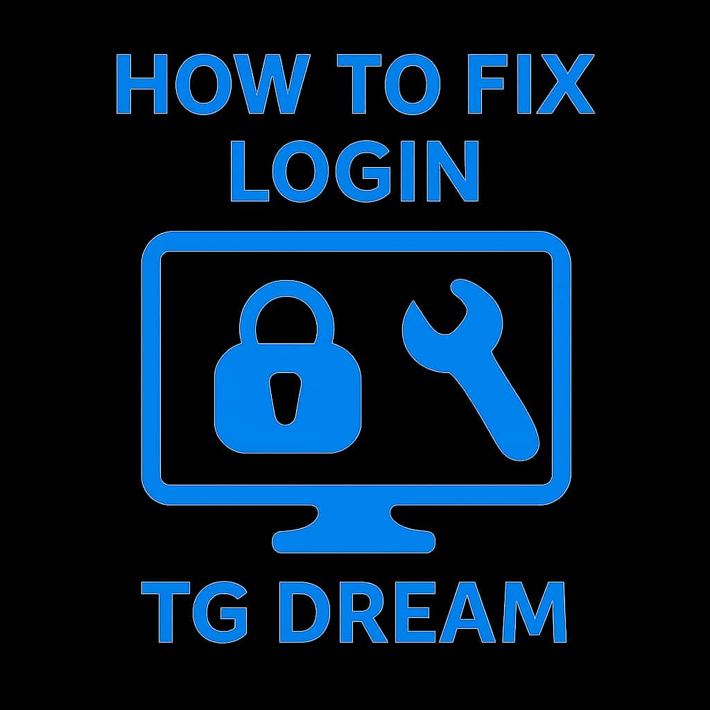 An icon symbolizing assistance for How to Fix Login TG Dream, with the text 'TG Dream' prominently displayed.