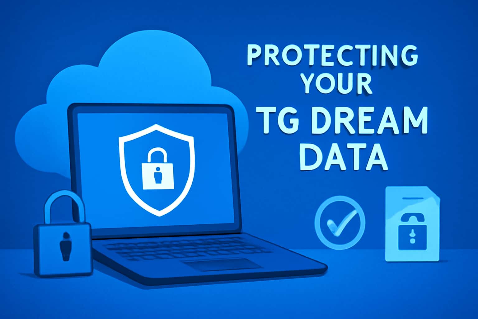 A futuristic representation of data security for TG Dream.
