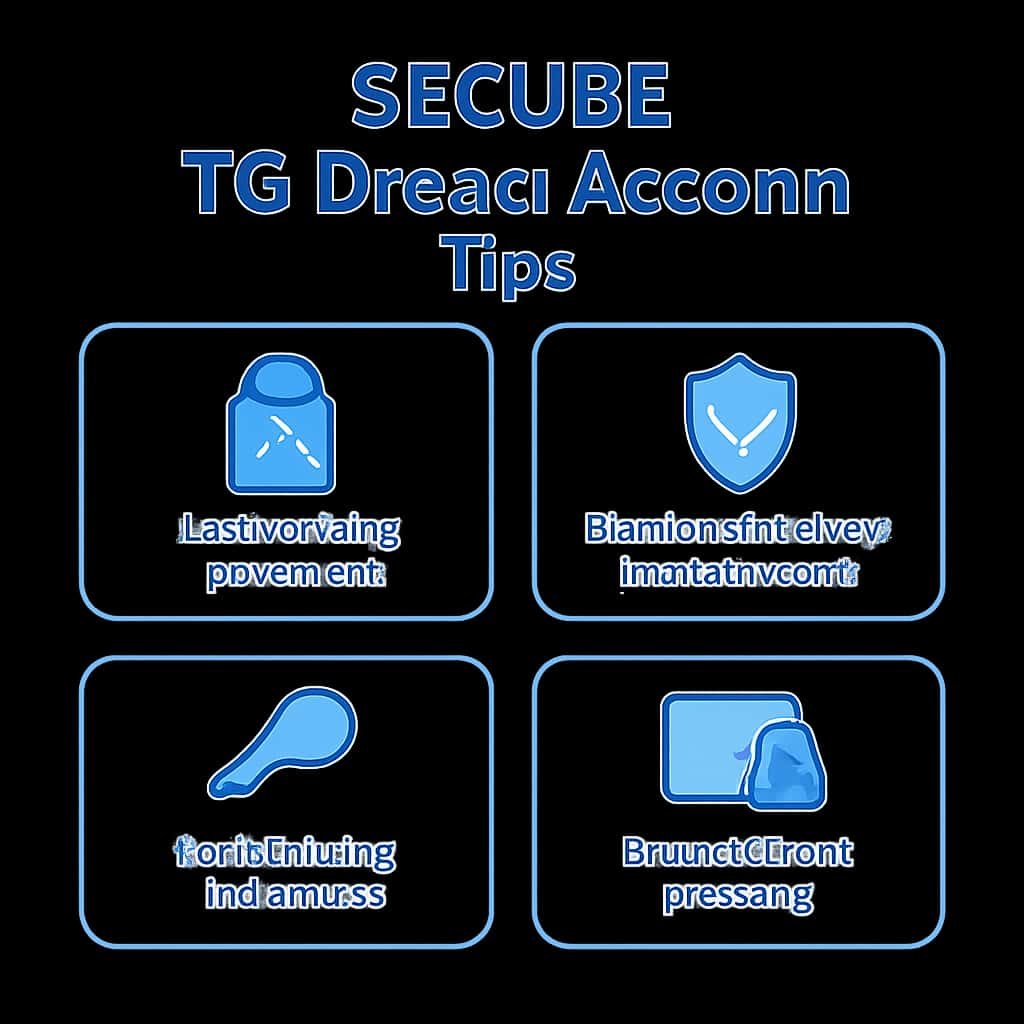 Diagram illustrating Secure TG Dream Account Tips.