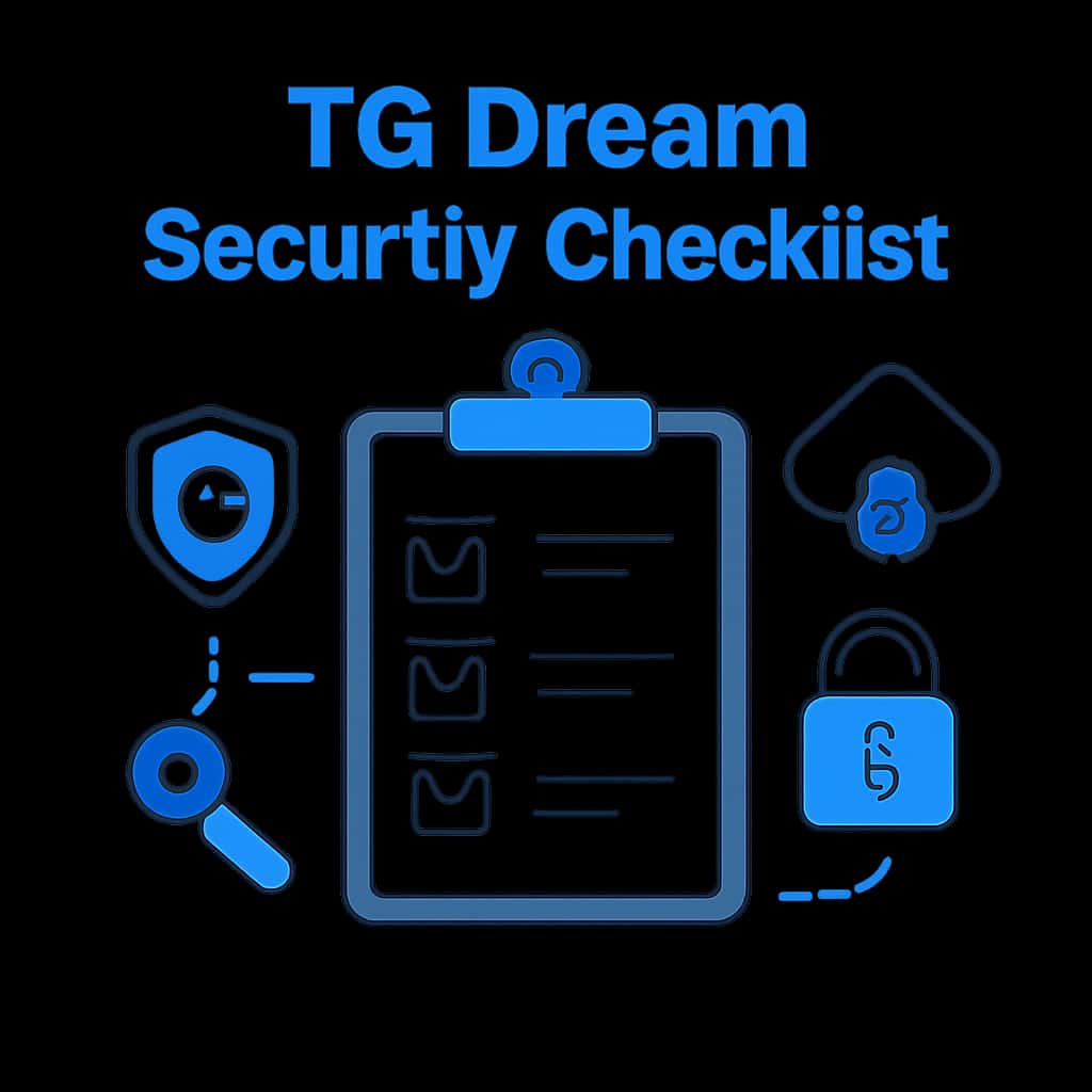 An educational diagram related to the TG Dream Security Checklist.