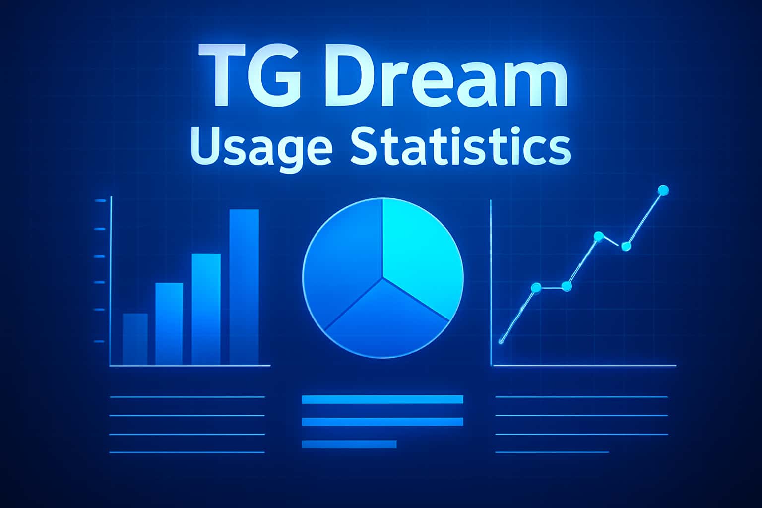 A high-tech visualization showcasing TG Dream Usage Statistics.