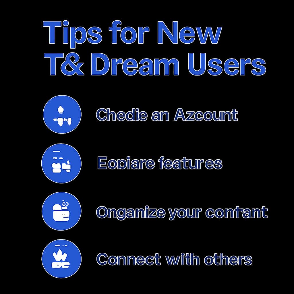 An educational diagram highlighting login support for new TG Dream users.