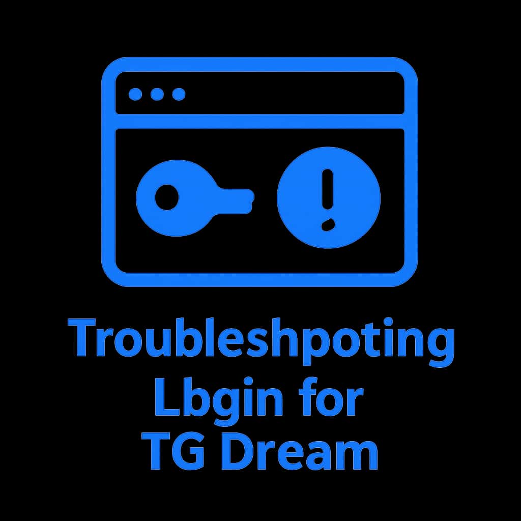 Icon symbolizing TG Dream login troubleshooting assistance.