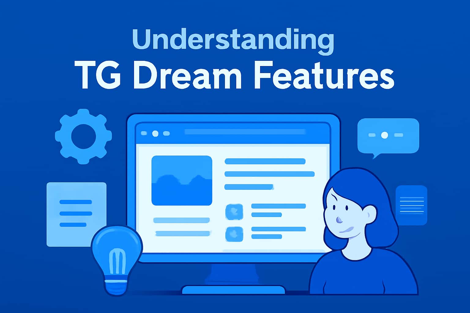 An informative visualization of TG Dream's features in a high-tech setting.